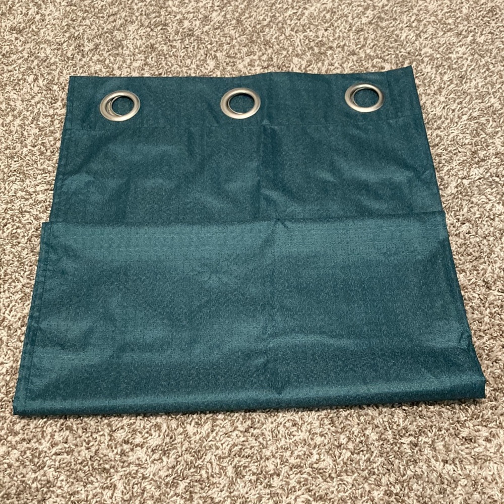 Pair of Turquoise Blackout 63” Curtains